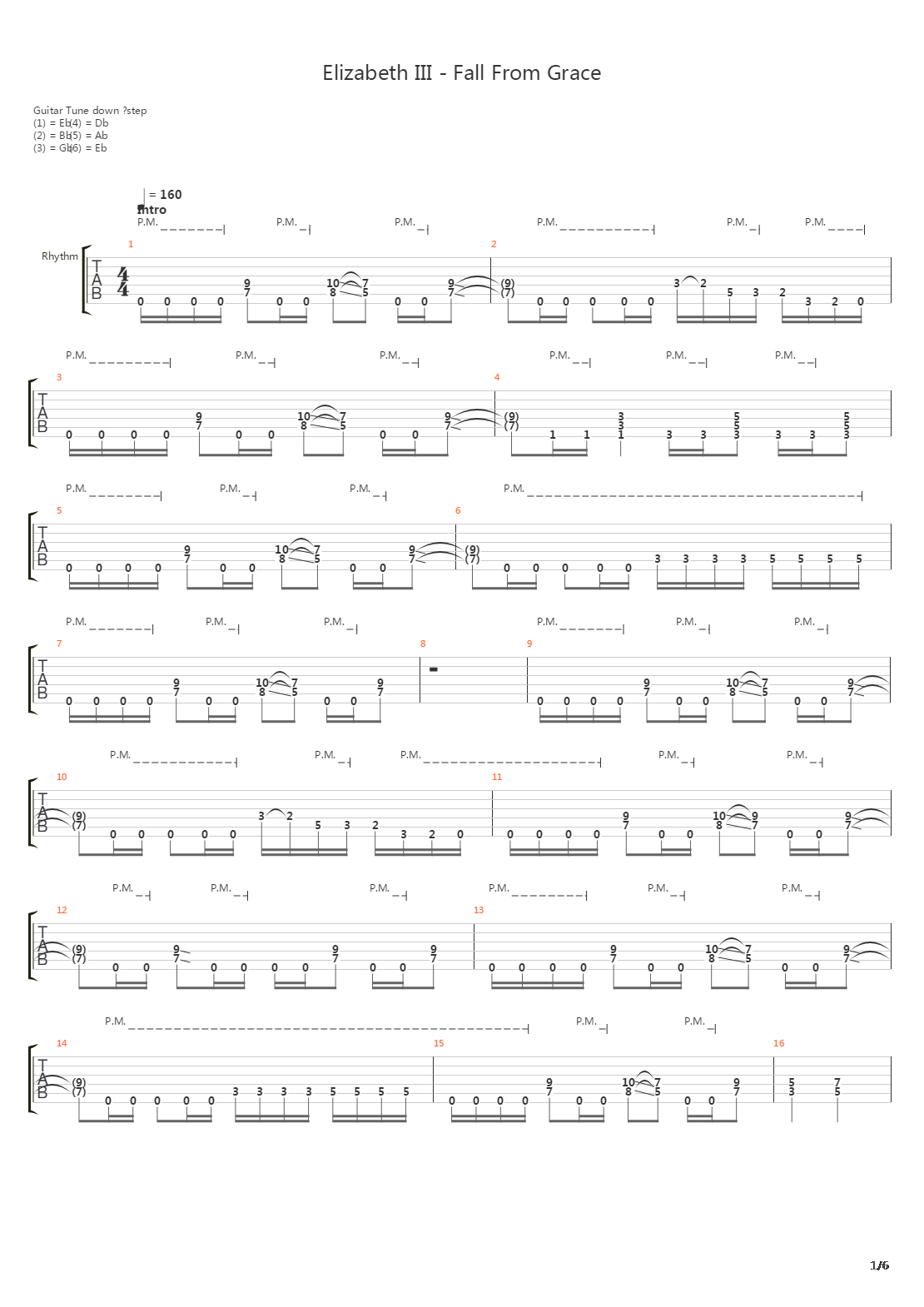 Elizabeth Iii - Fall From Grace吉他谱