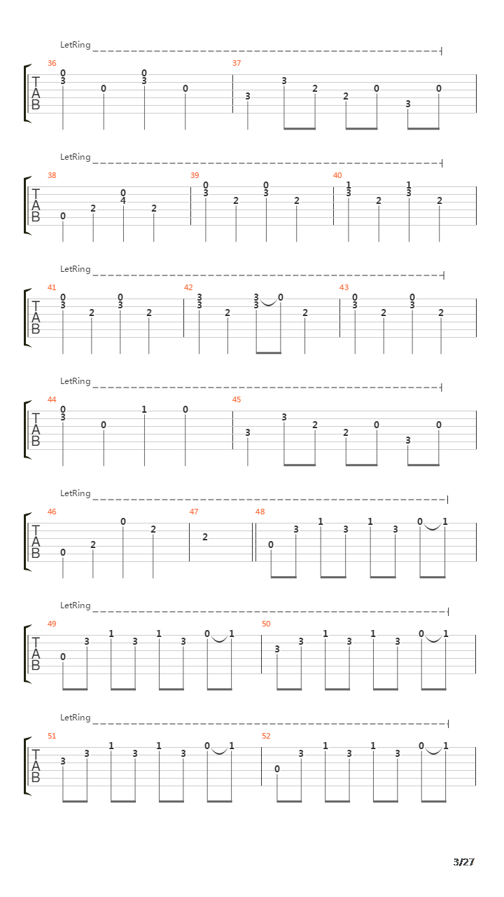 Elizabeth Parts I Ii Iii吉他谱