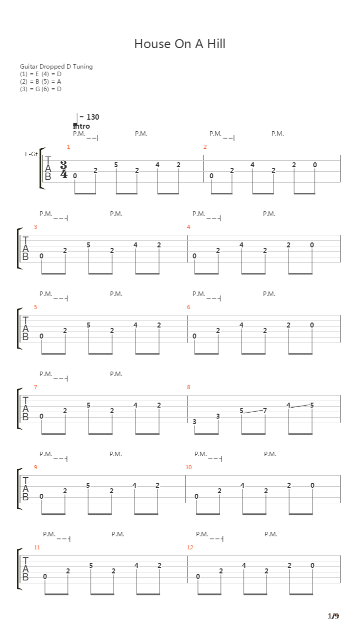 House On A Hill吉他谱