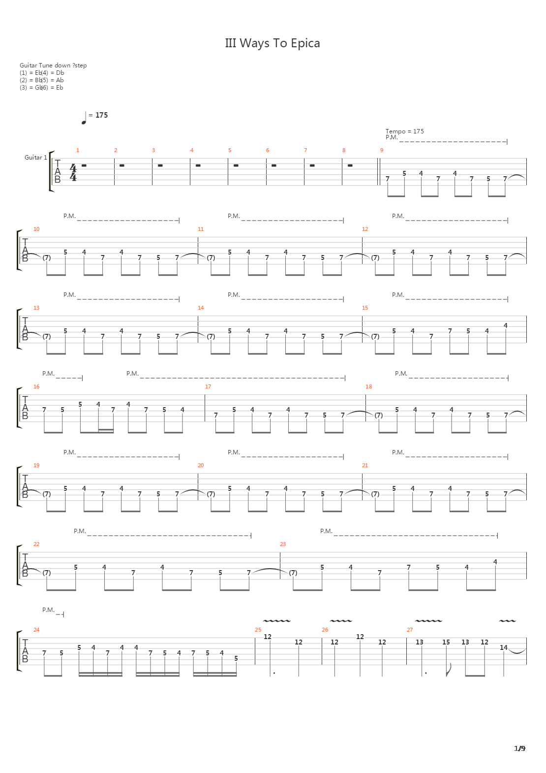 Iii Ways To Epica吉他谱