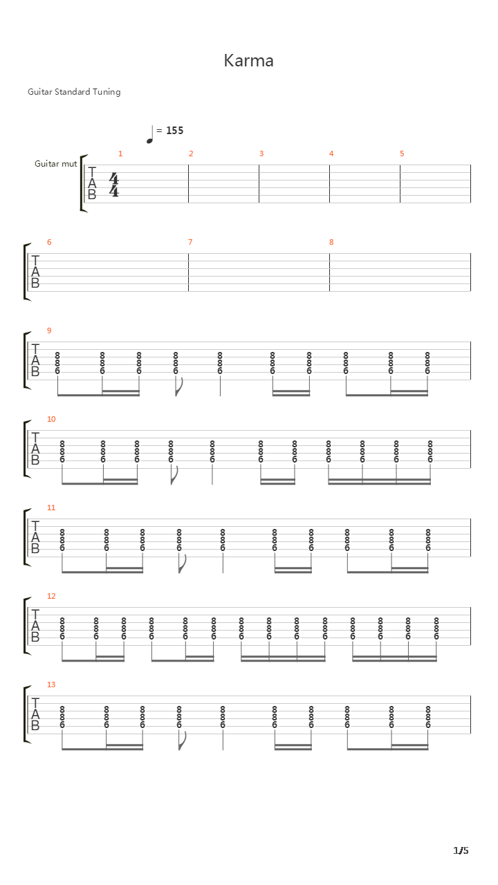 Karma吉他谱