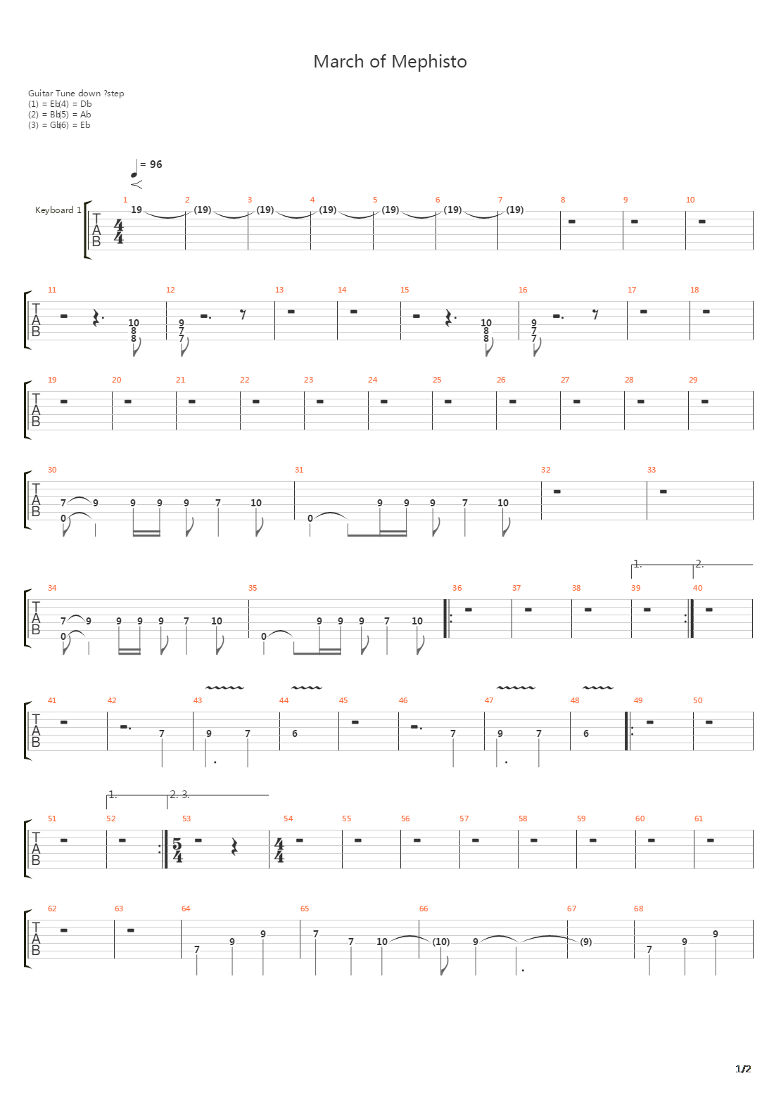 March Of Mephisto吉他谱