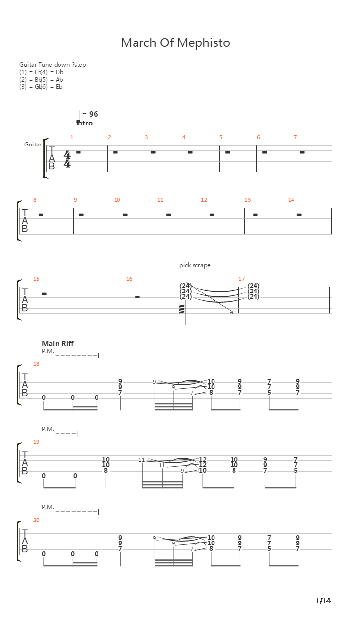 March Of Mephisto吉他谱