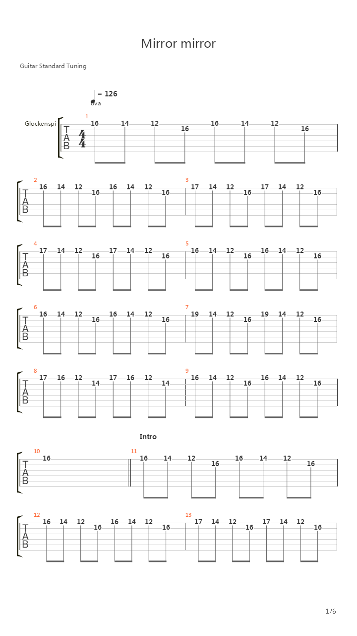 Mirror Mirror吉他谱