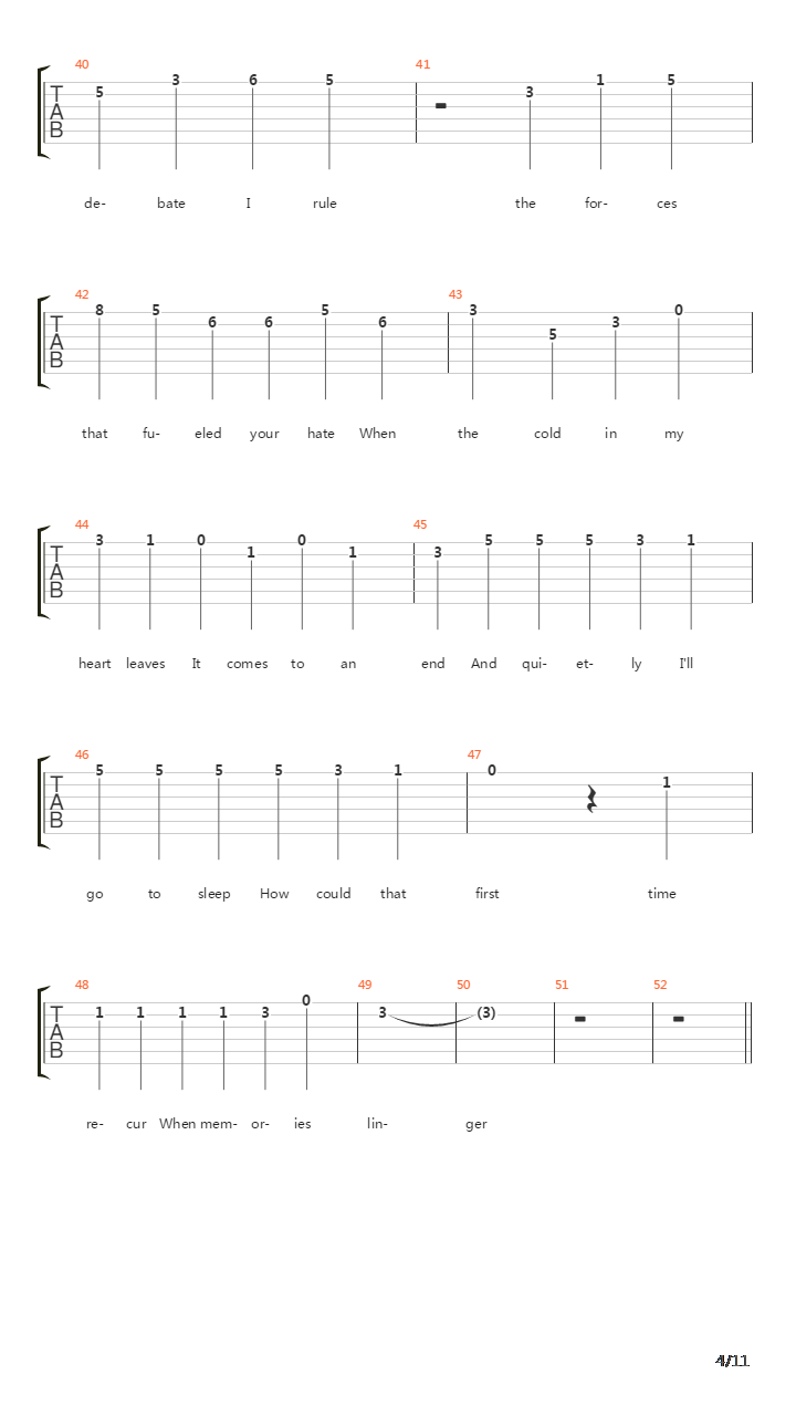 The Haunting吉他谱