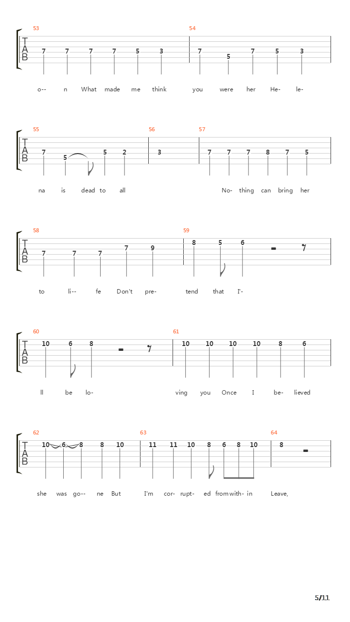 The Haunting吉他谱