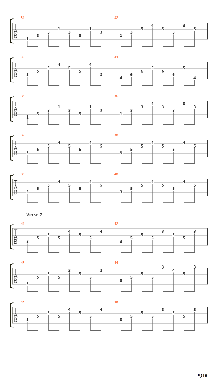 Wander吉他谱