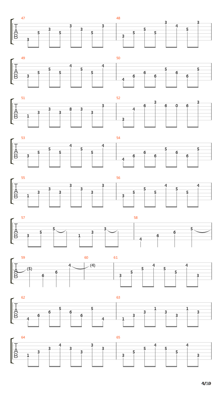 Wander吉他谱