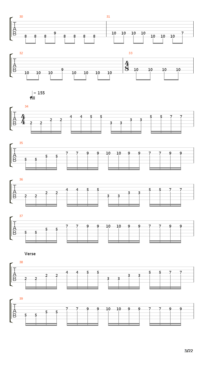 Where The Enemy Sleeps吉他谱