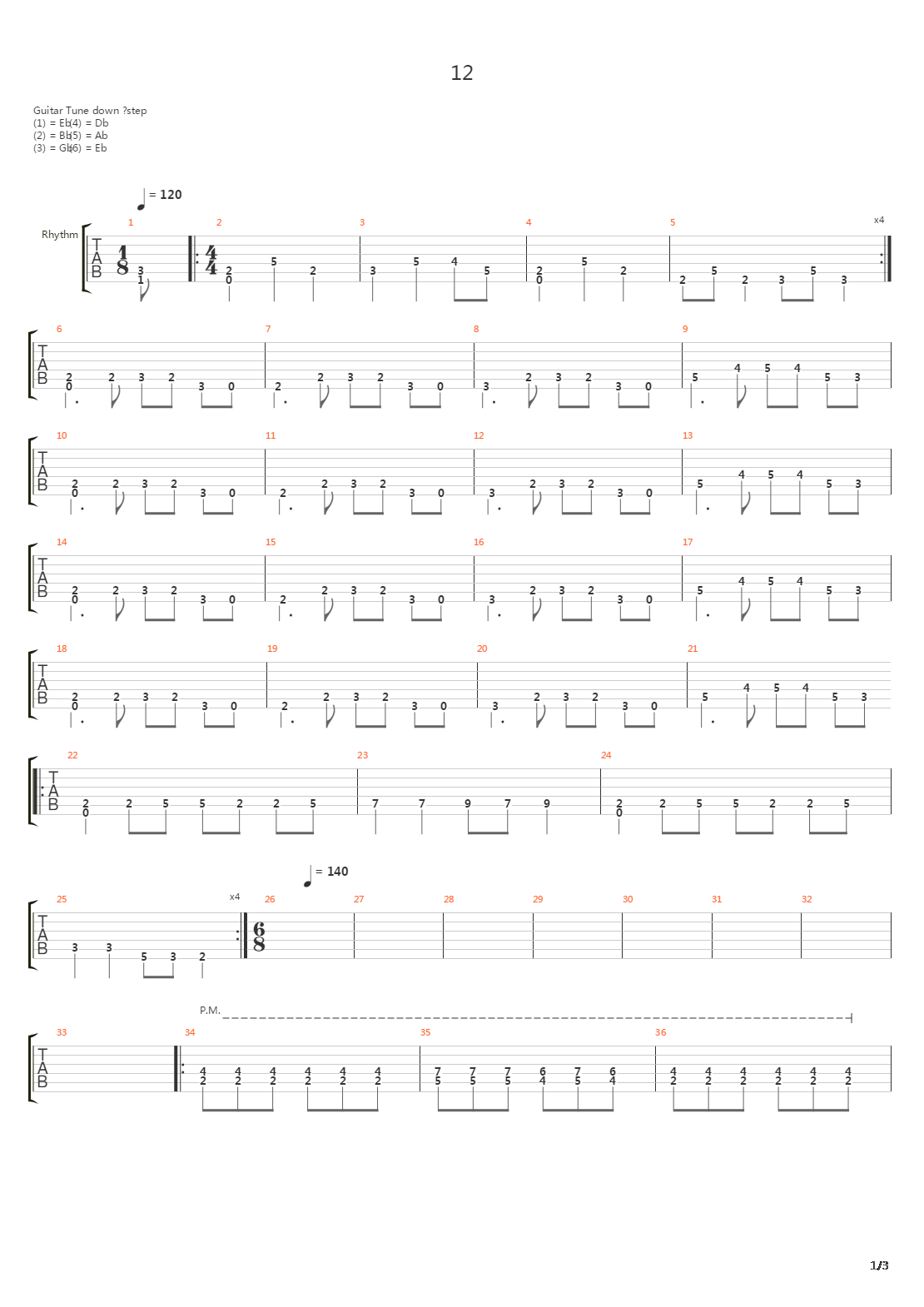 12吉他谱