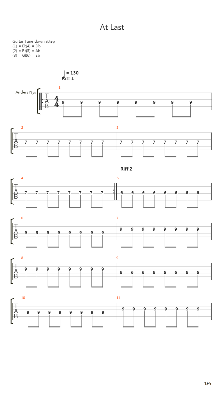 At Last吉他谱