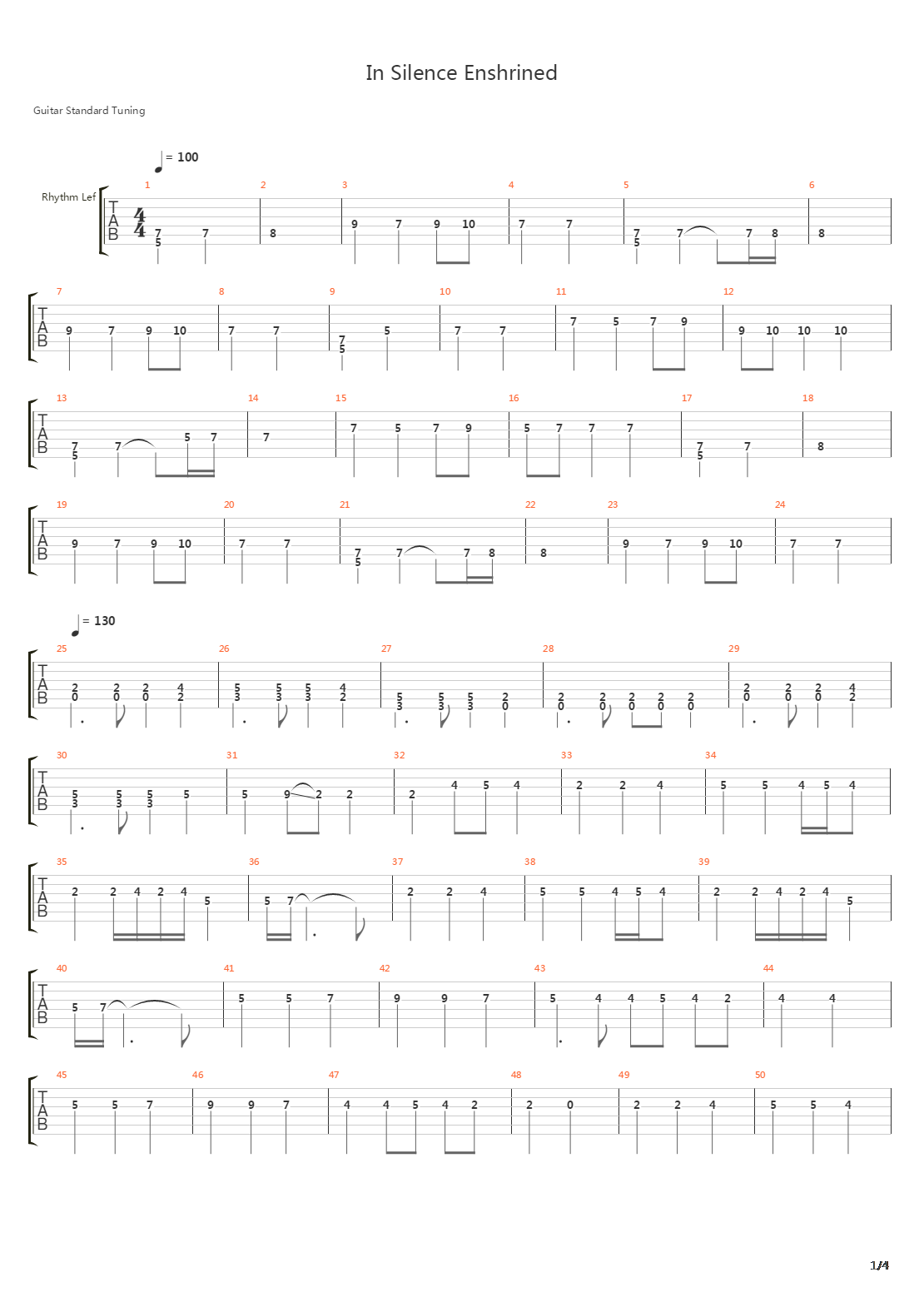 In Silence Enshrined吉他谱