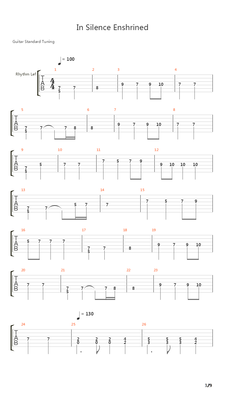 In Silence Enshrined吉他谱
