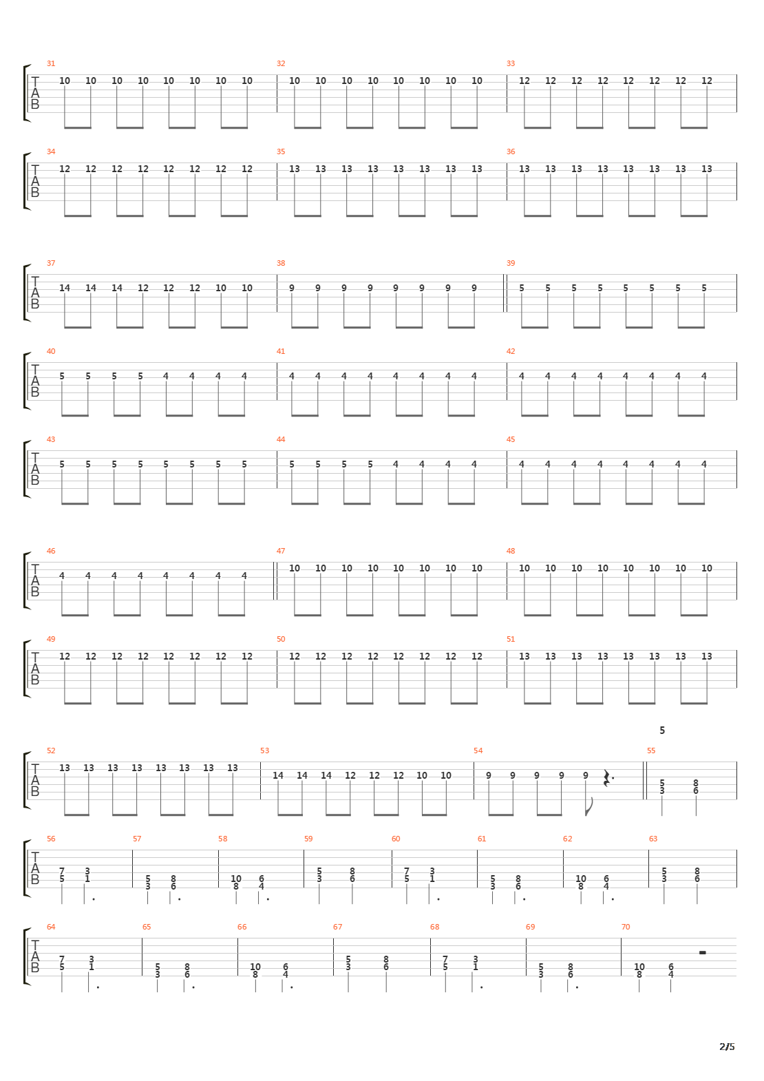 Inside The Fall吉他谱