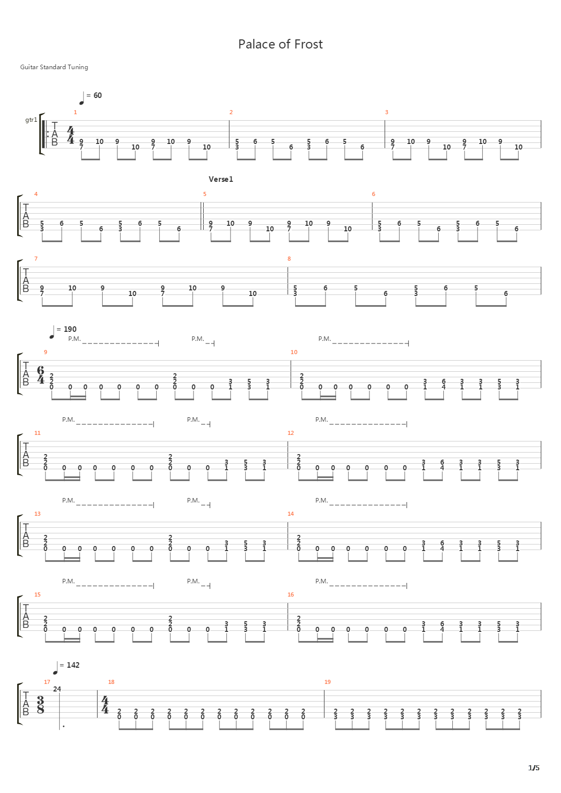 Palace Of Frost吉他谱