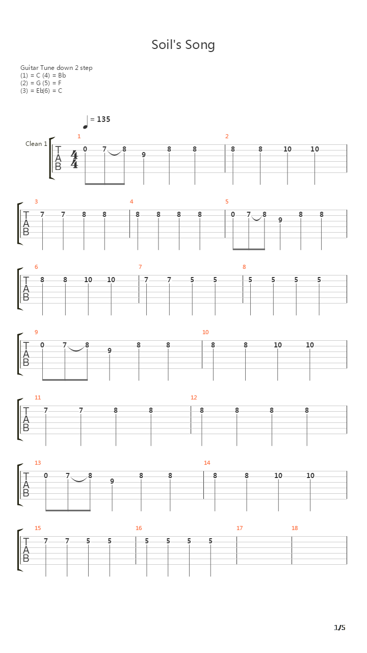 Soils Song吉他谱