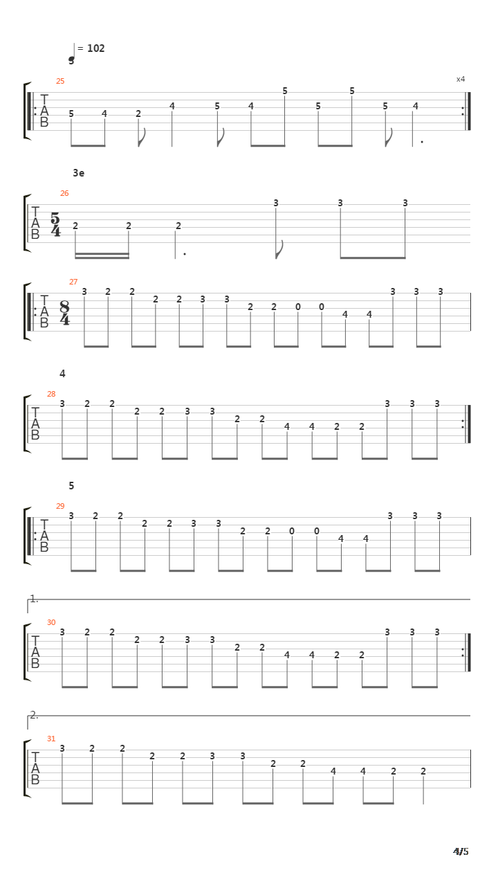 Strained吉他谱