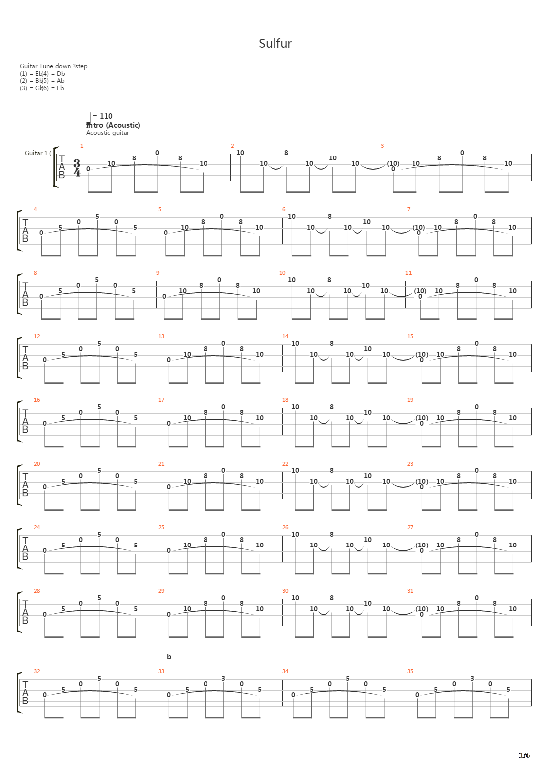 Sulfur吉他谱