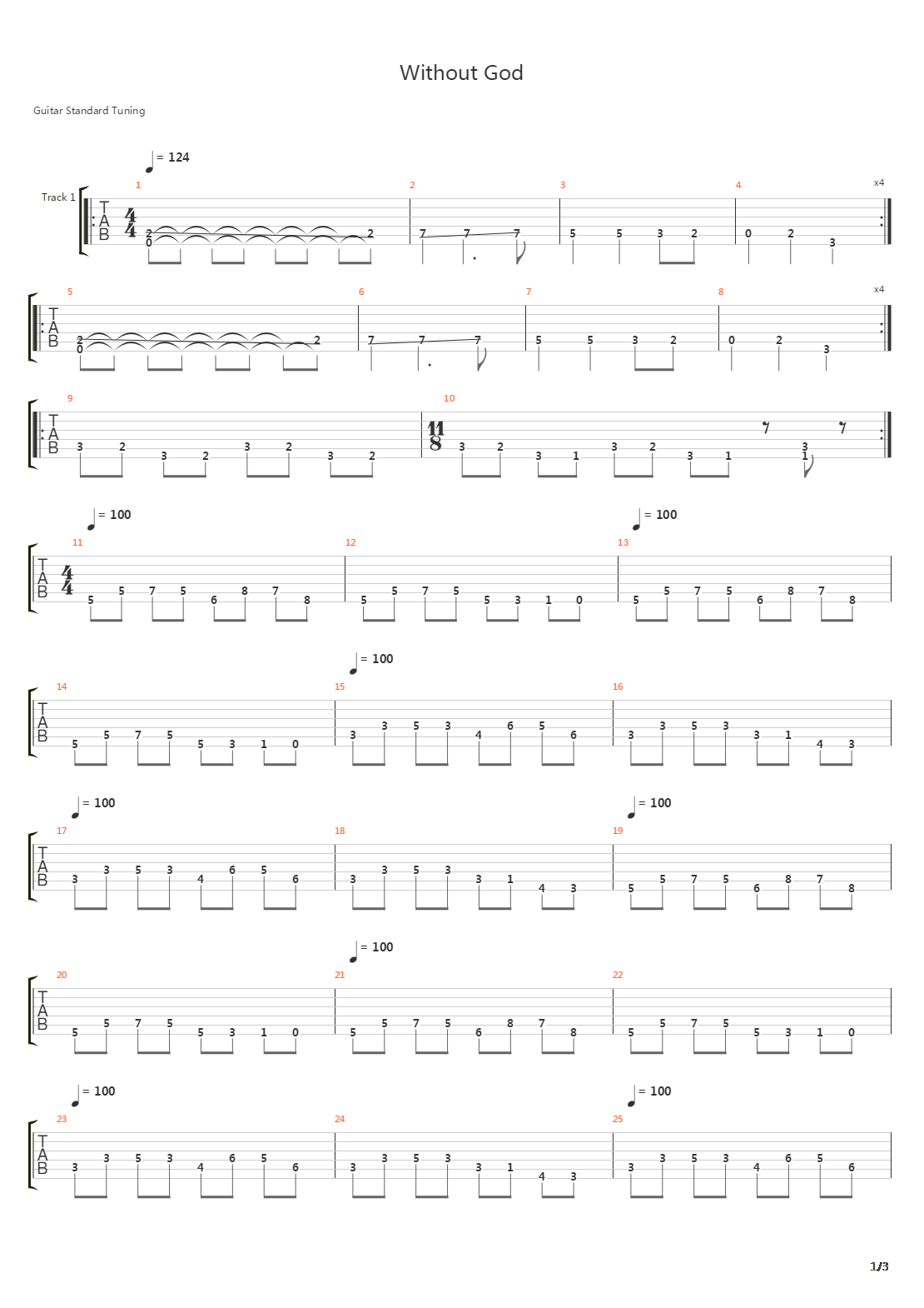 Without God吉他谱