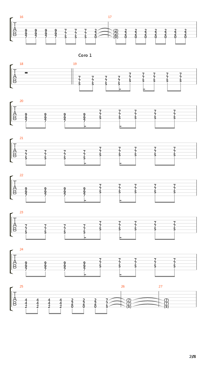 Dda Dagar吉他谱