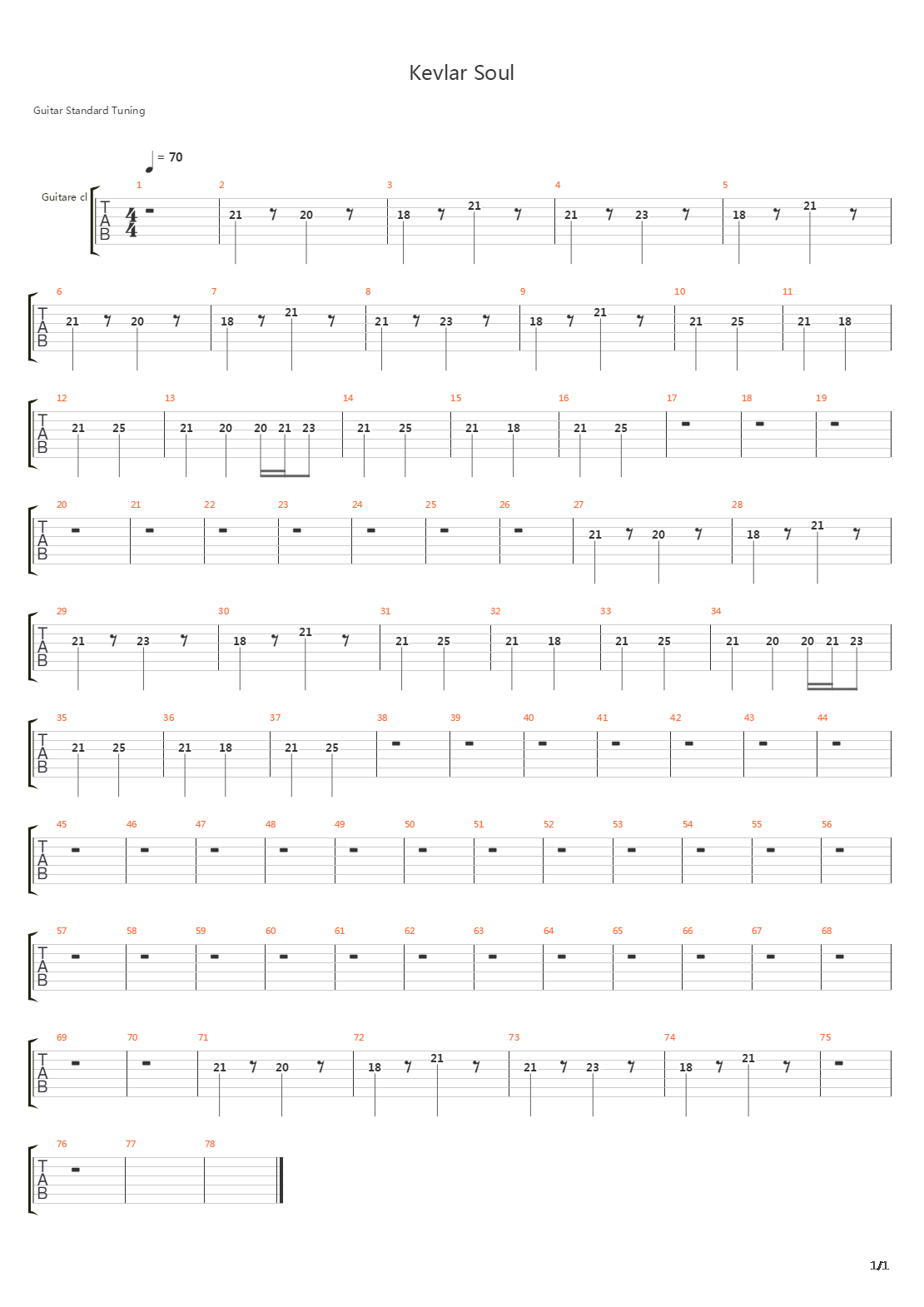 Kevlar Soul吉他谱