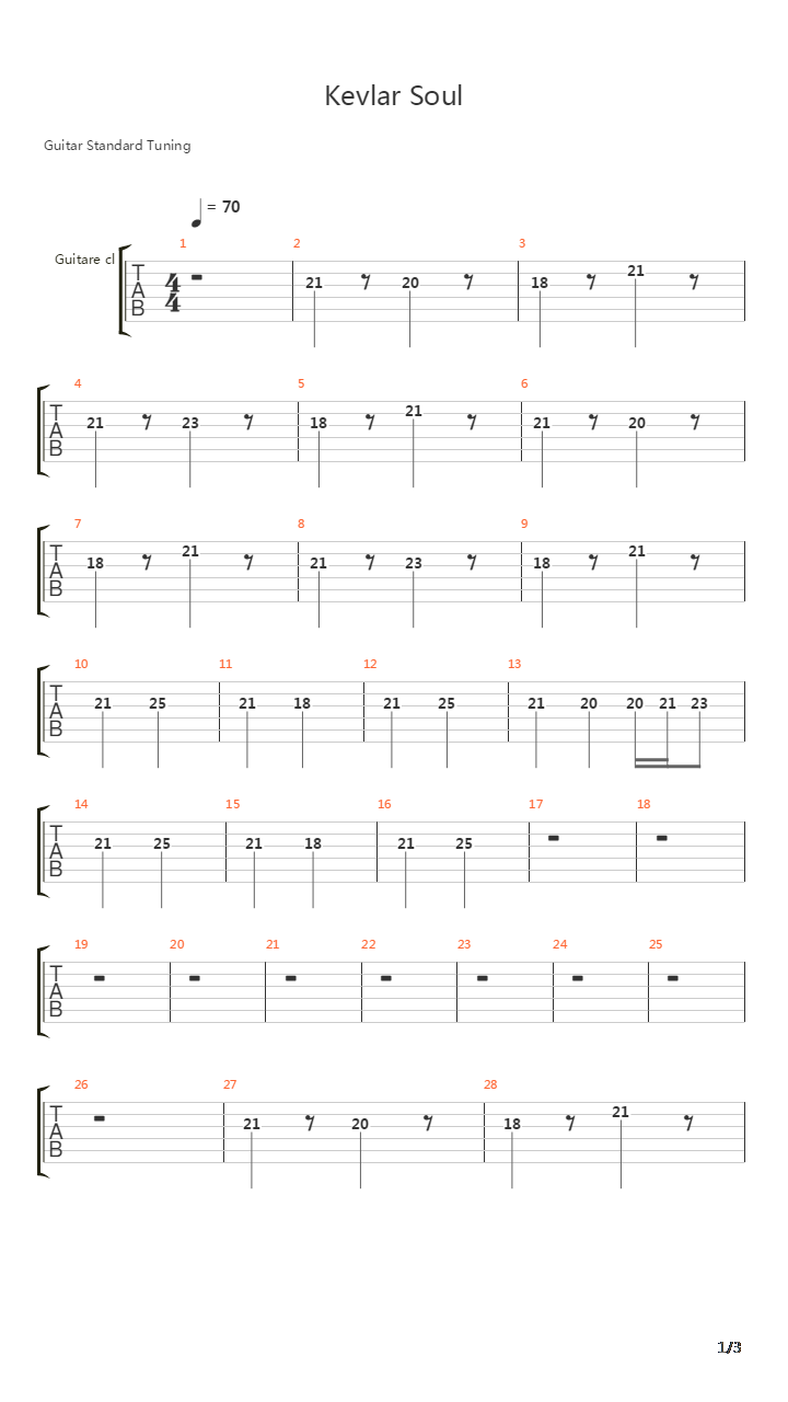 Kevlar Soul吉他谱
