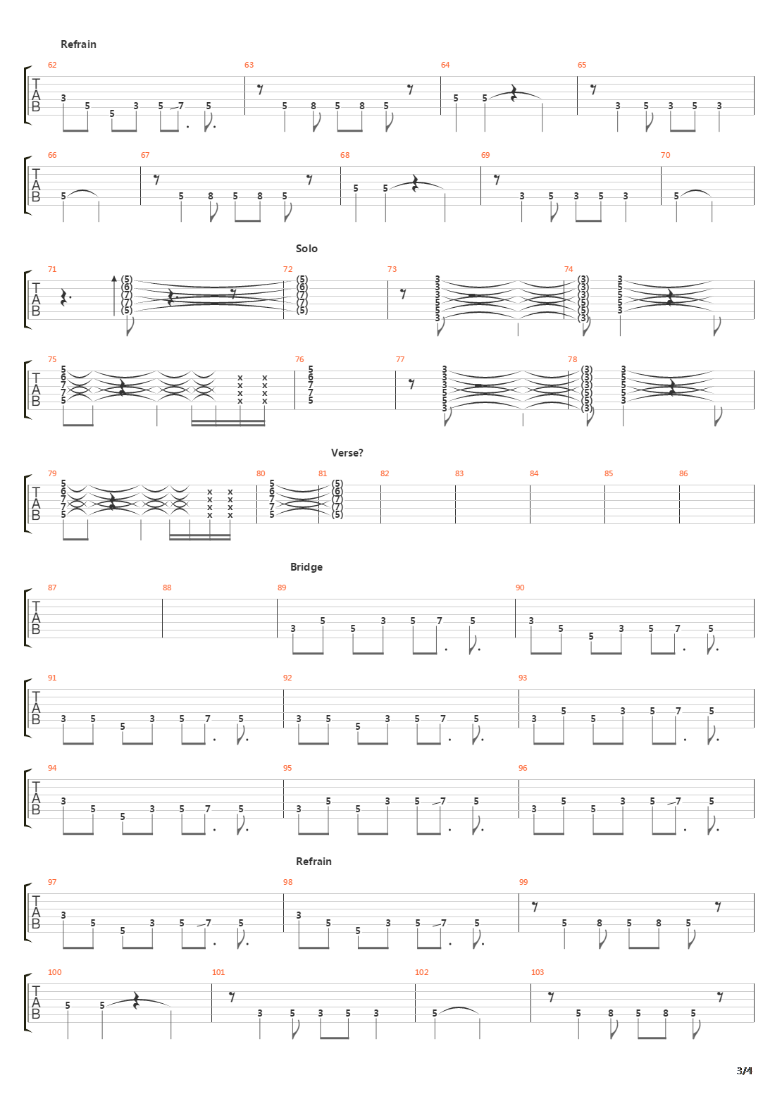 Music Non Stop吉他谱