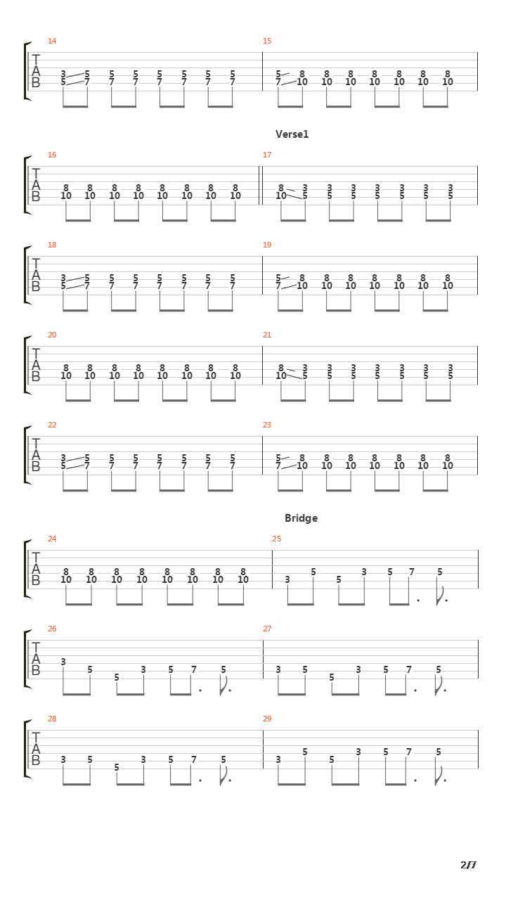 Music Non Stop吉他谱