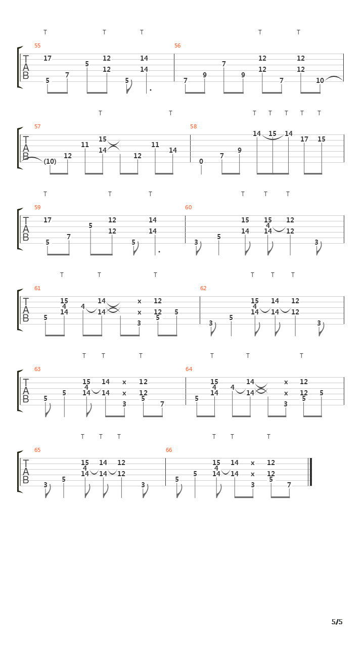 Tapping Into My Dark Tranquillty吉他谱