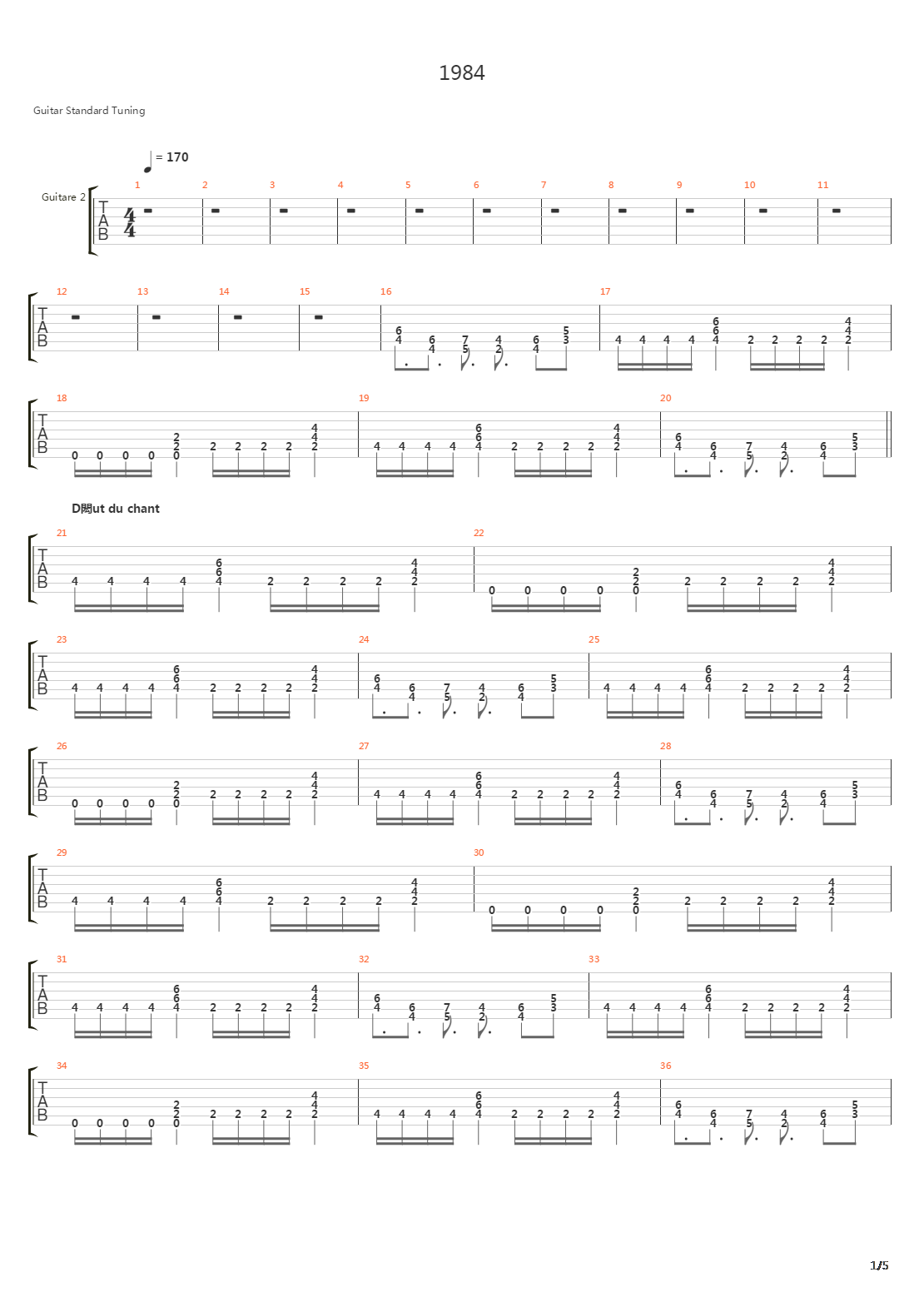 1984吉他谱