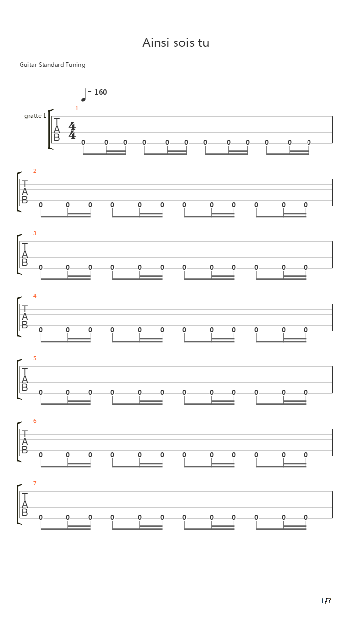 Ainsi Sois Tu吉他谱