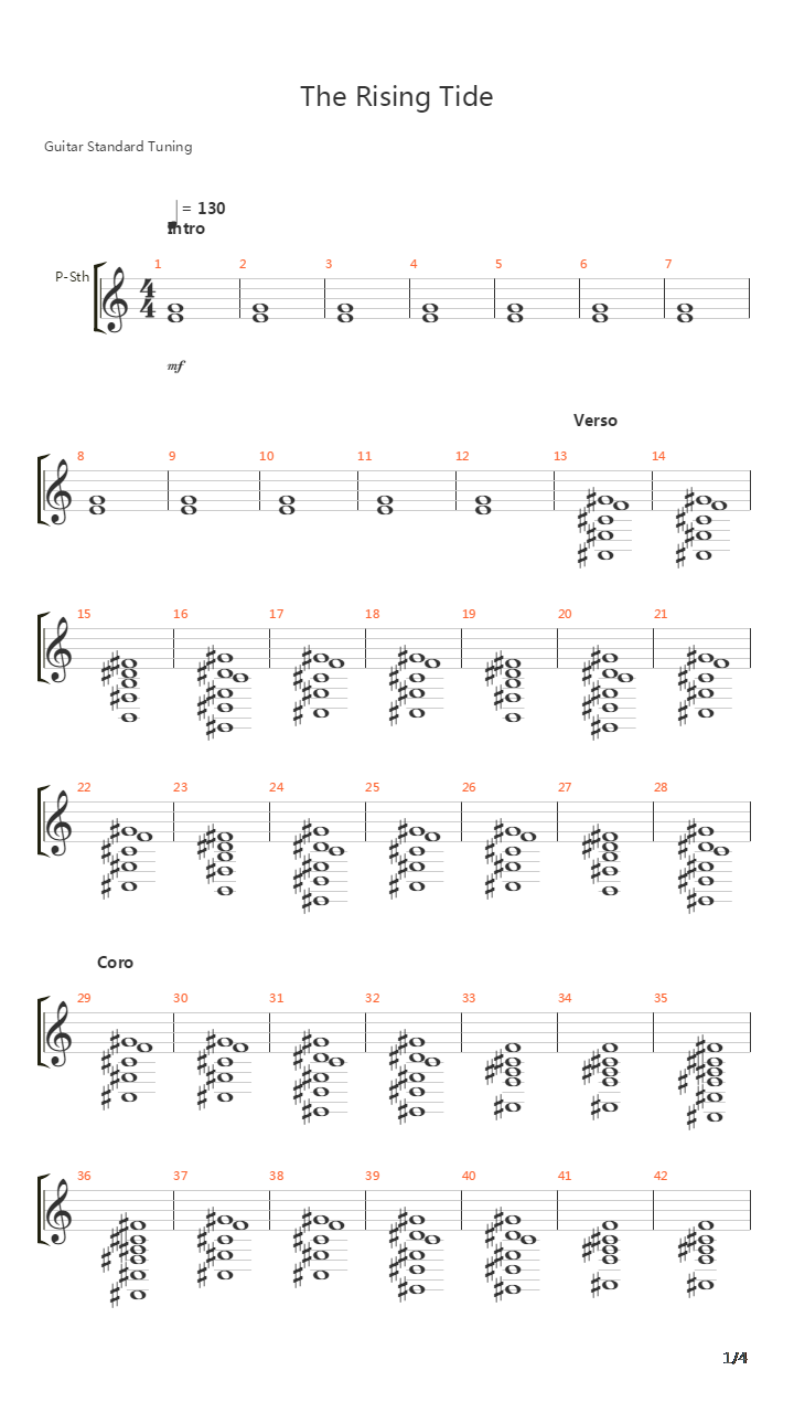 The Rising Tide吉他谱