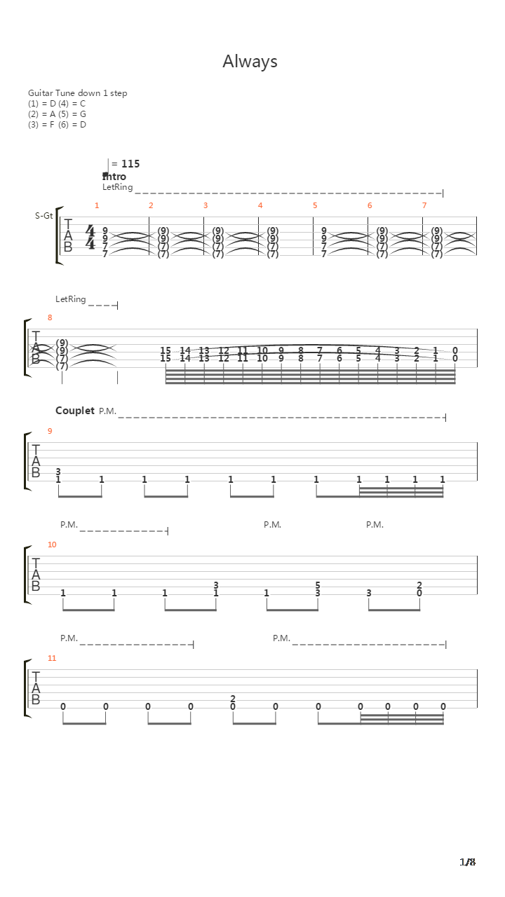 Always吉他谱
