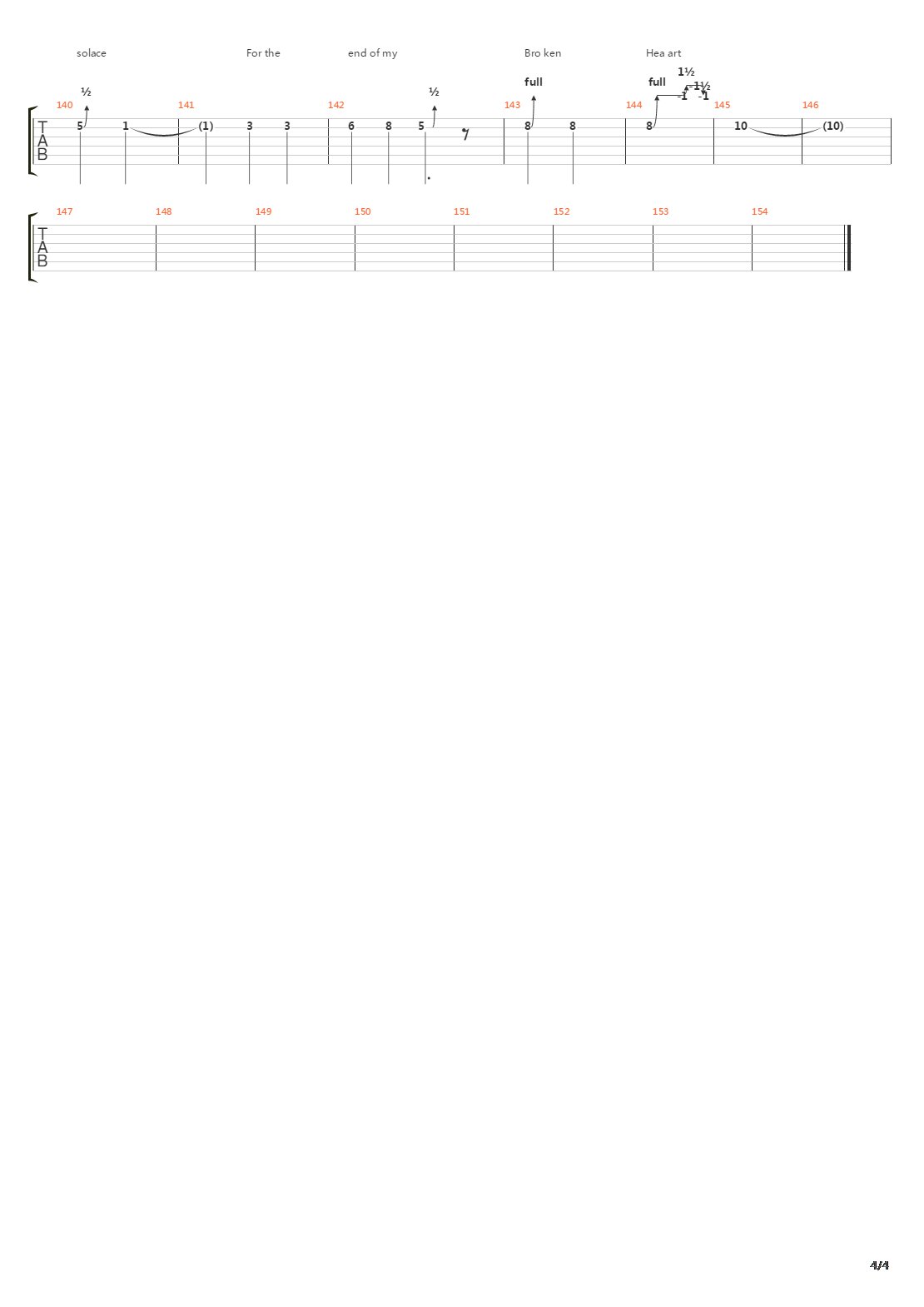 End Of Heartache吉他谱