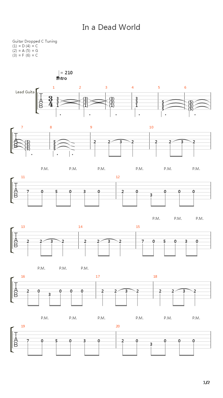 In A Dead World吉他谱