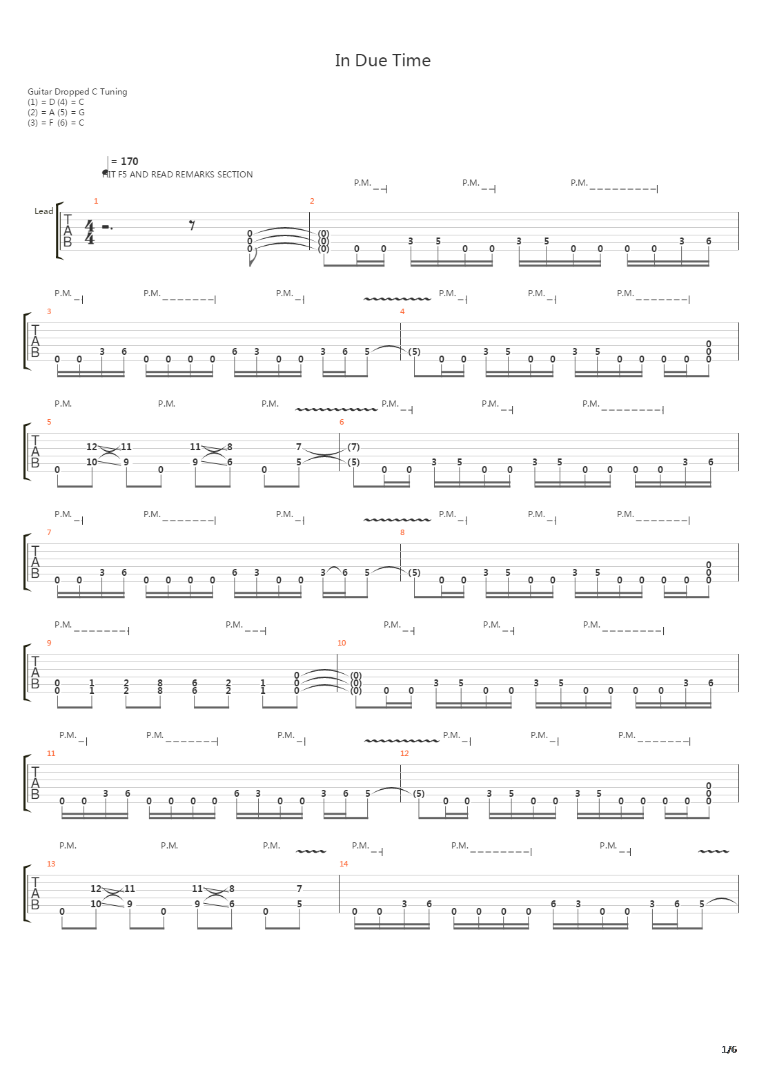 In Due Time吉他谱