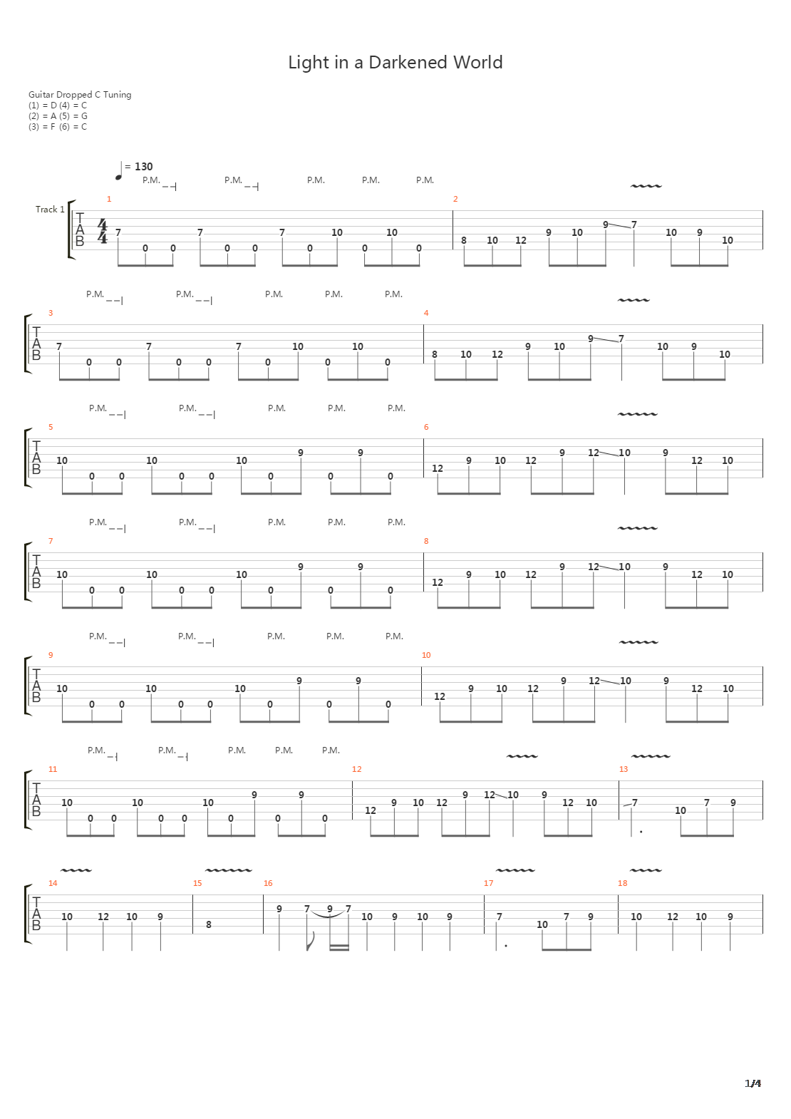 Light In A Darkened World吉他谱