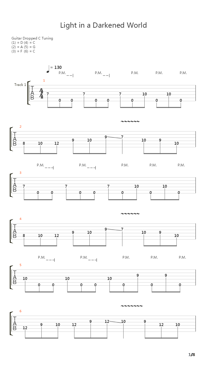 Light In A Darkened World吉他谱