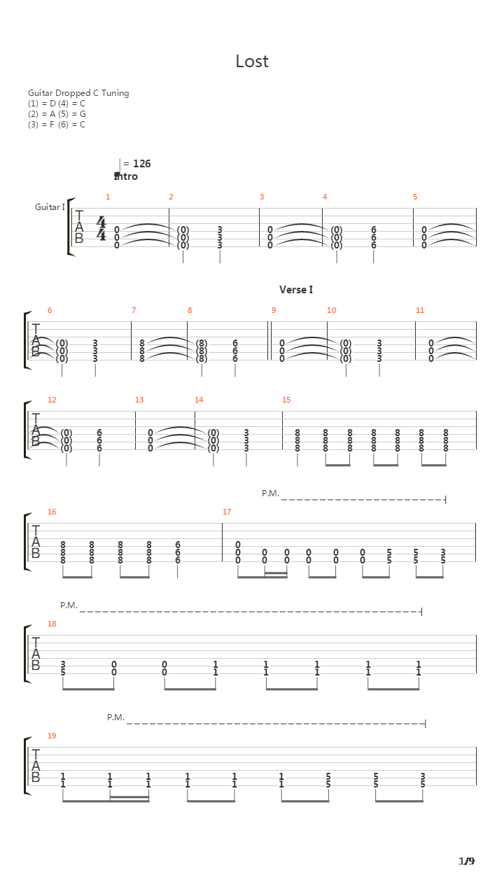 Lost吉他谱