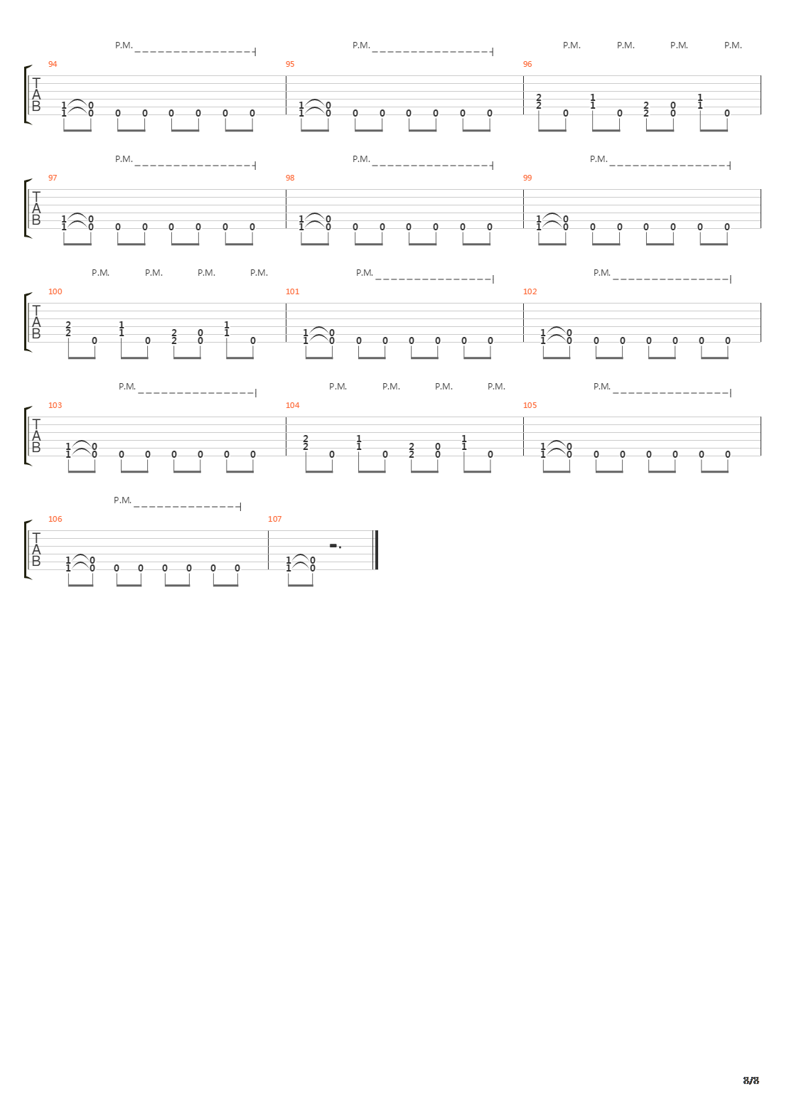 Numbered Days吉他谱