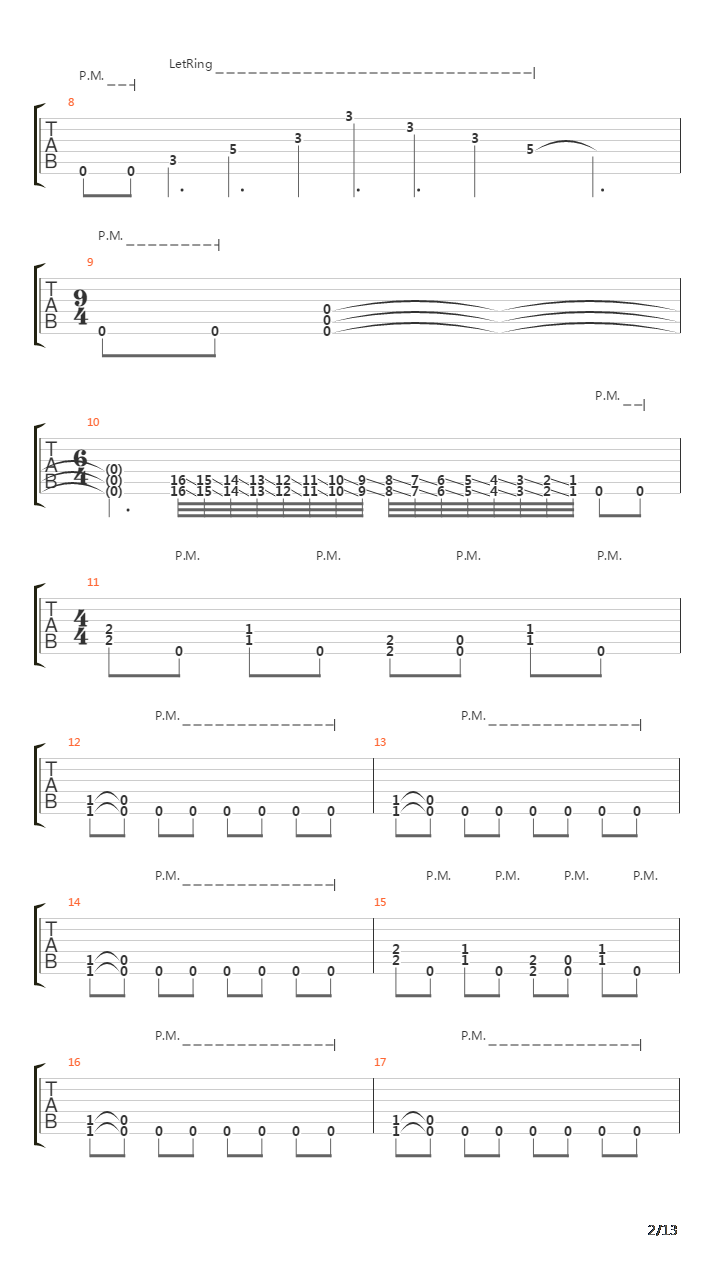 Numbered Days吉他谱