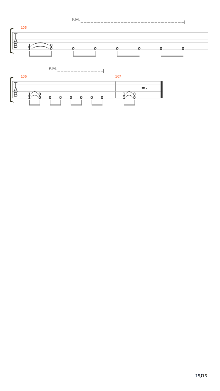 Numbered Days吉他谱