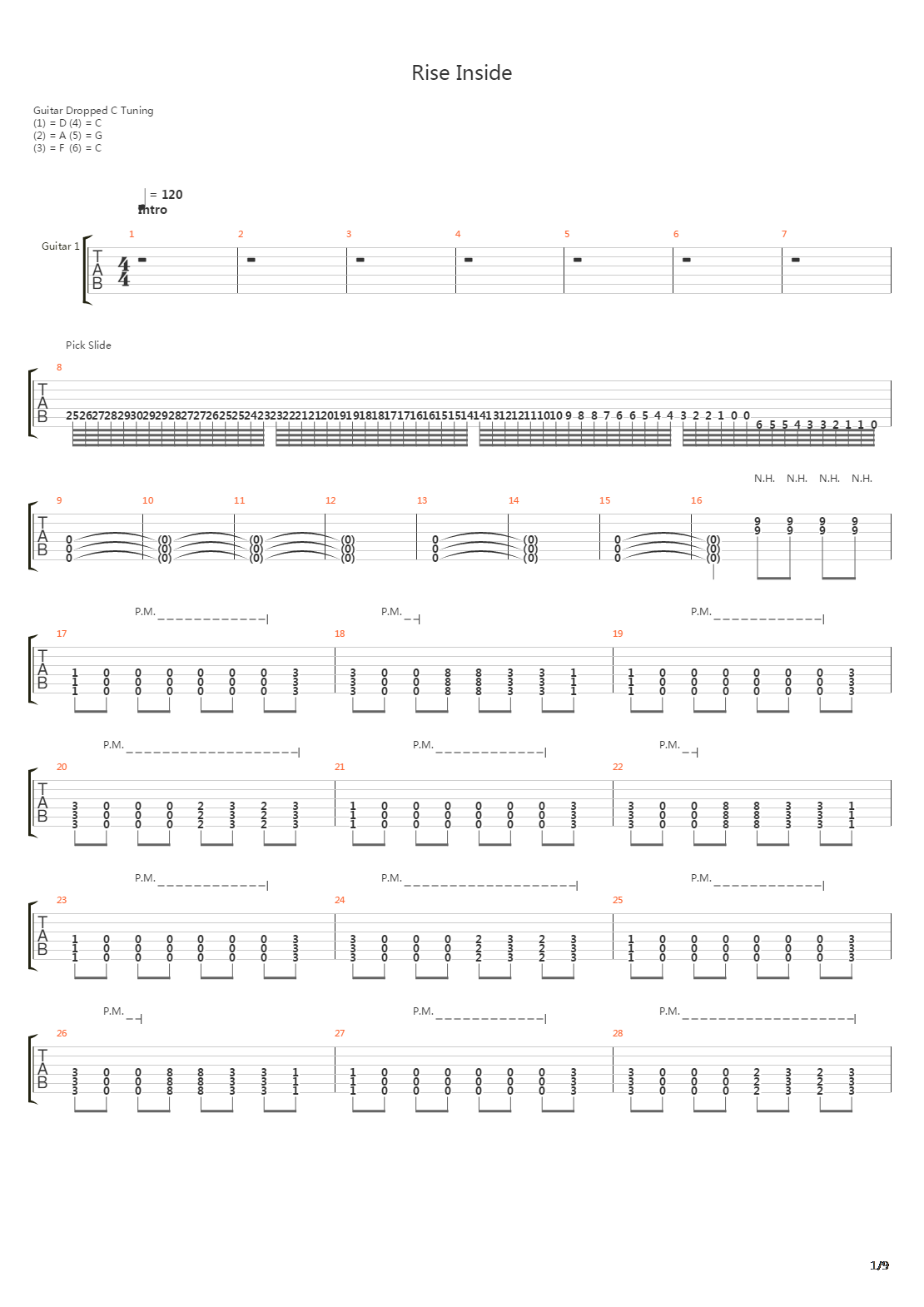 Rise Inside吉他谱