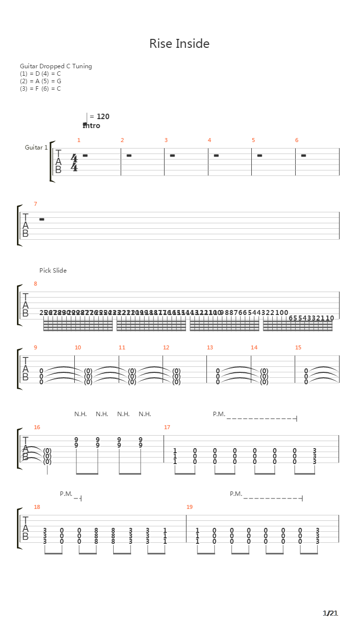 Rise Inside吉他谱