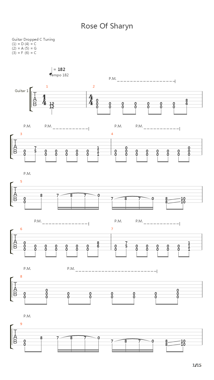 Rose Of Sharyn吉他谱