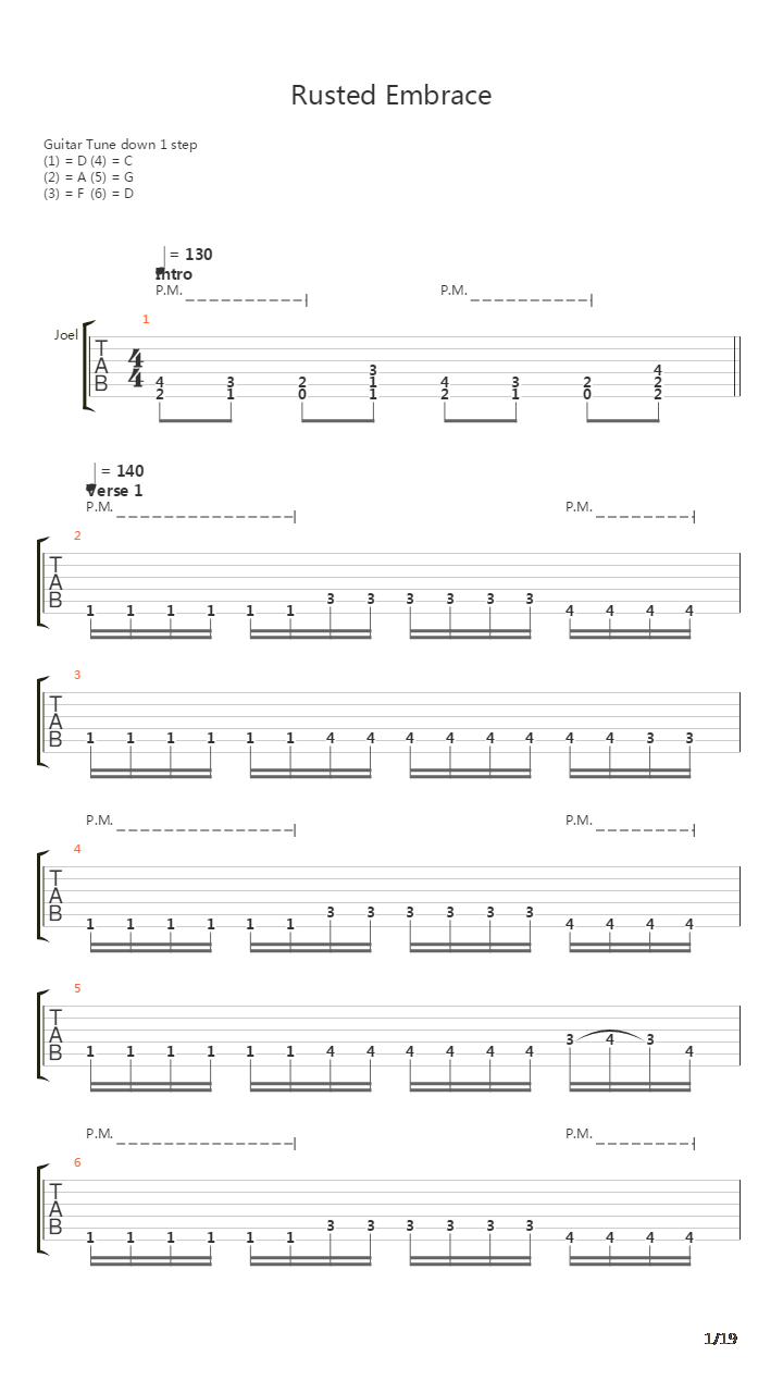 Rusted Embrace吉他谱
