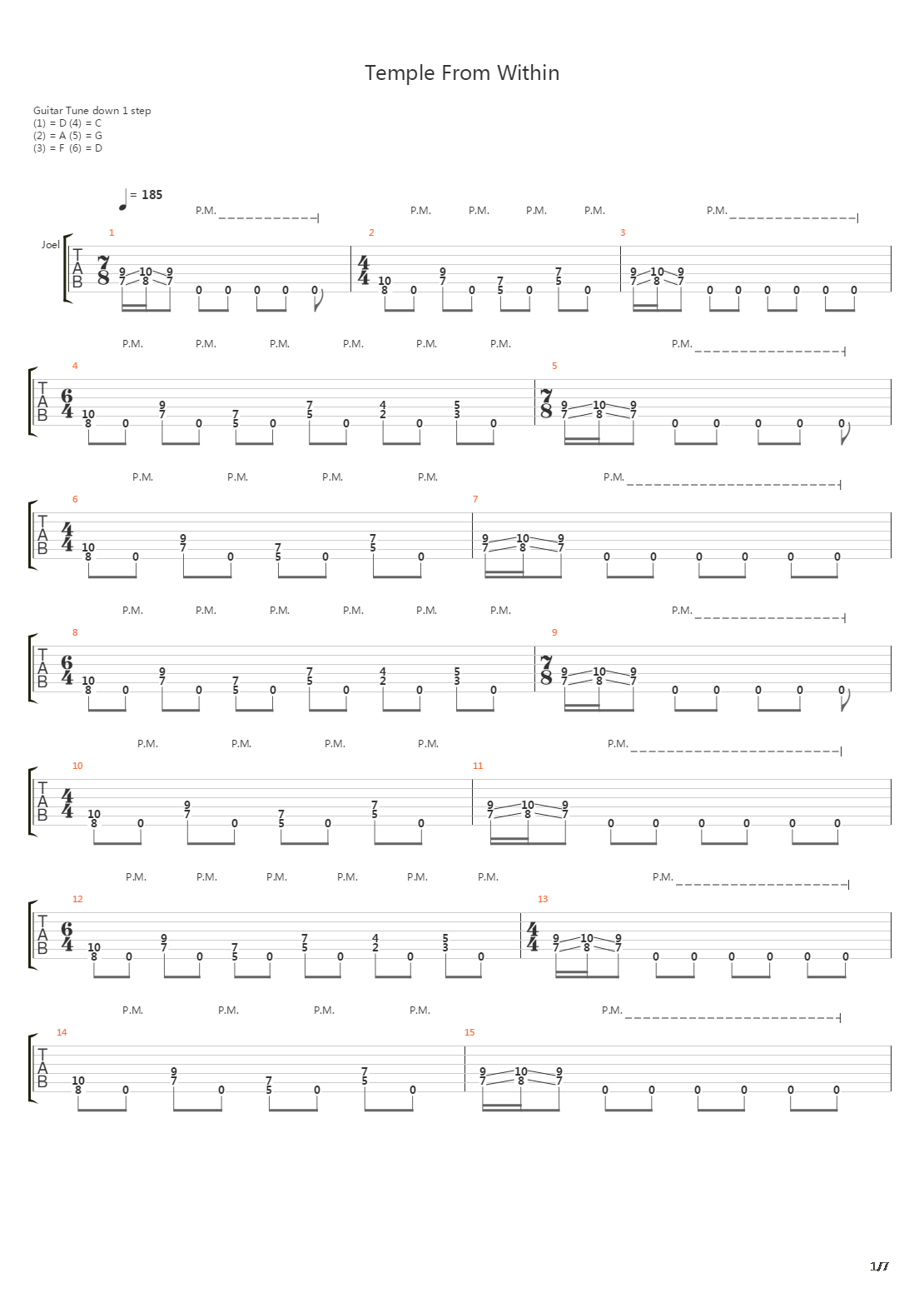 Temple From The Within吉他谱