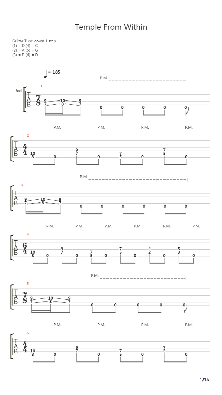 Temple From The Within吉他谱