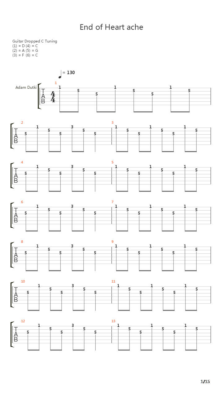 The End Of Heartache吉他谱