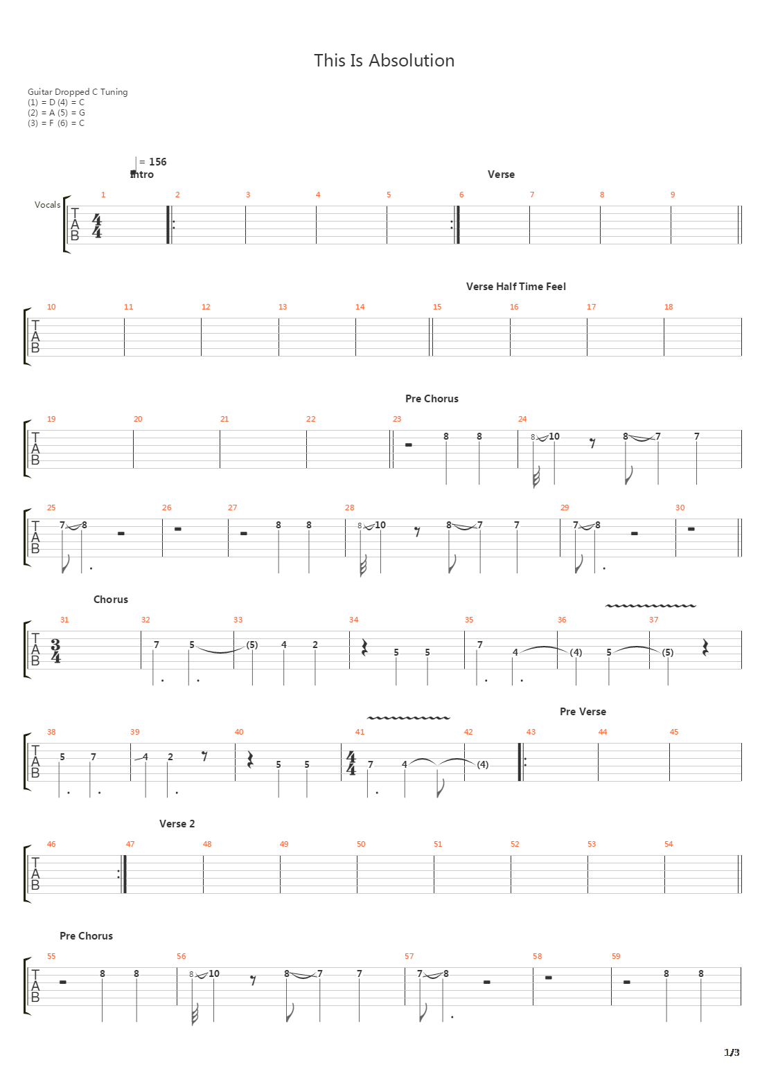 This Is Absolution吉他谱